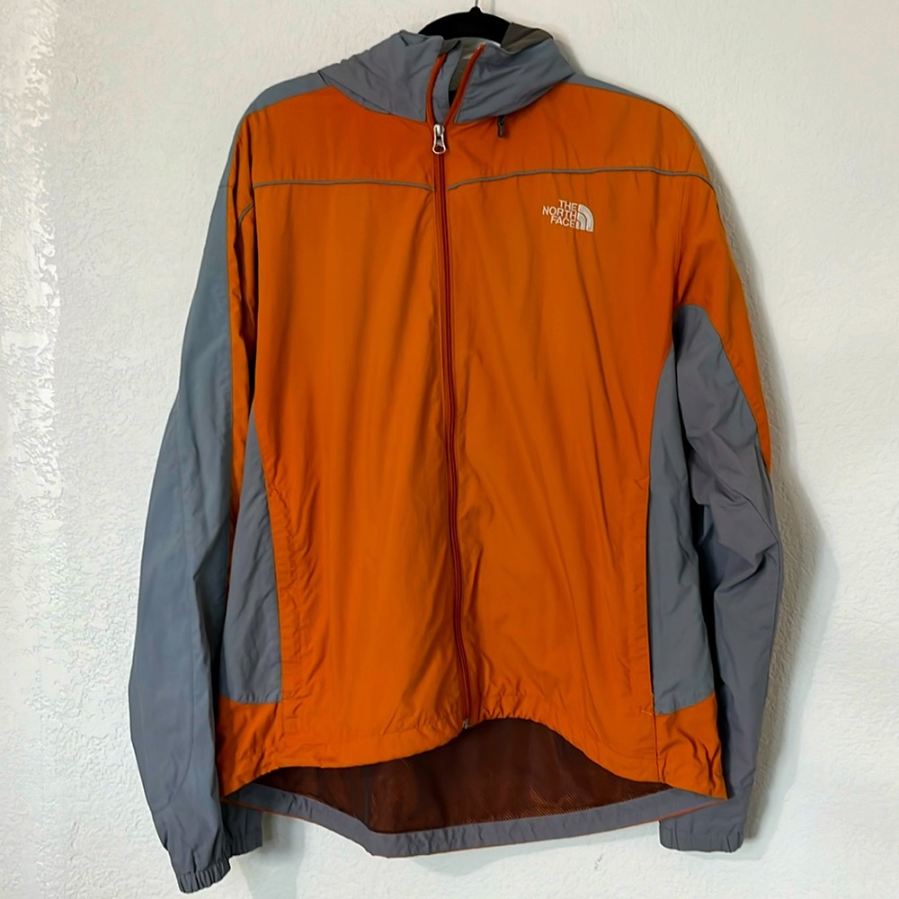 The North Face Orange Gray Windbreaker XL